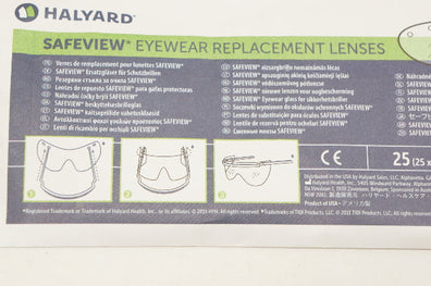 Halyard SV250L Safeview Eyewear Replacement Lenses - Pack of 25